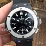 Perfect Replica Swiss Grade Hublot Big Bang Black Dial Black Case Chronograph 42mm Watch